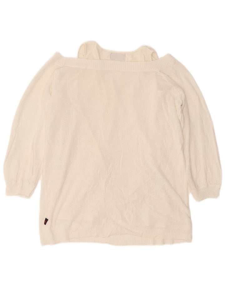 Damski sweter Kappa z dekoltem w łódkę UK 18 XL Biały