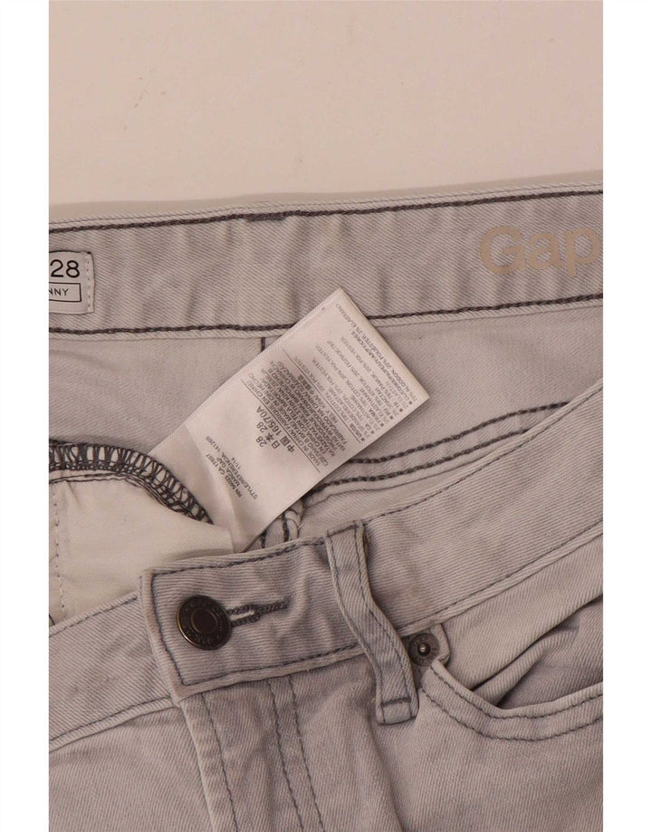 Damskie jeansy skinny Gap W28 L28 Szara bawełna