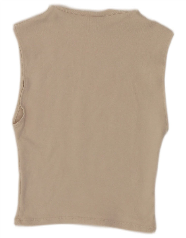 Damski krótki top Zara UK 14, duży, beżowy