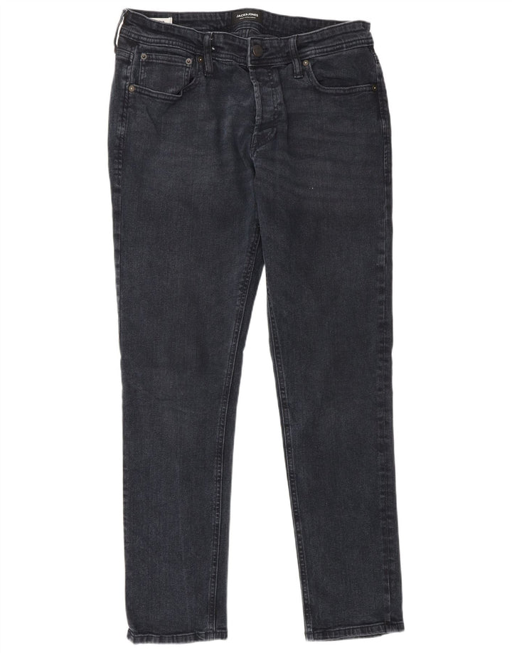 JACK & JONES Męskie jeansy slim W34 L32 Granatowe, bawełniane