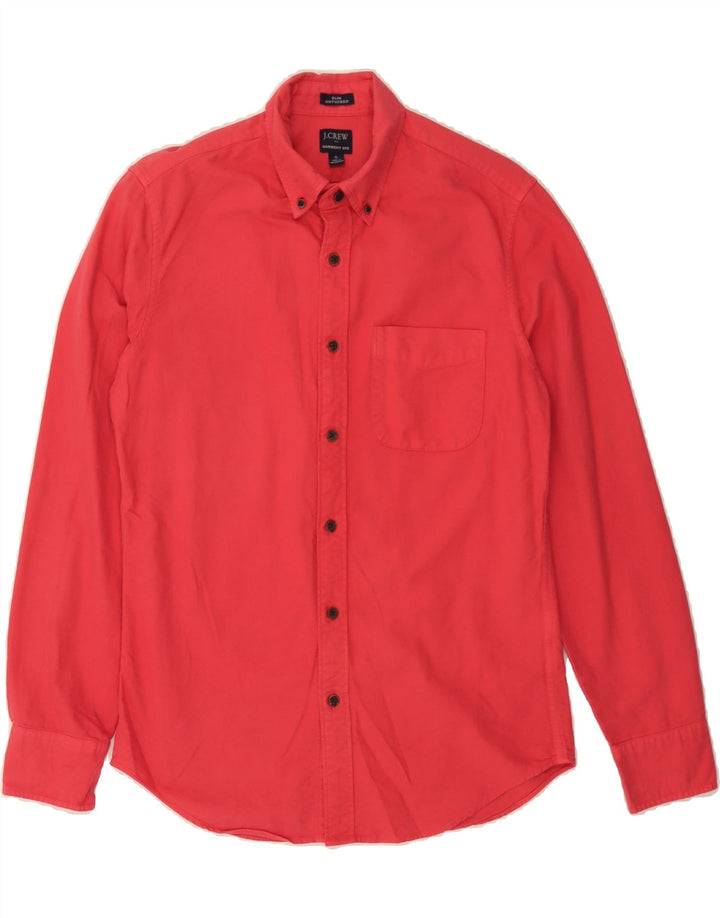 J. CREW Mens Garment Dyed Slim Shirt Small Red Cotton Vintage J. Crew and Second-Hand J. Crew from Messina Hembry 