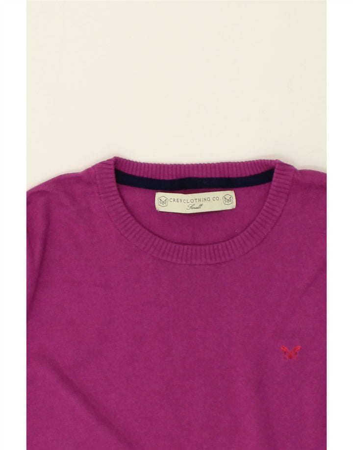 CREW CLOTHING Mens Crew Neck Jumper Sweater Small Pink Cotton Vintage Crew Clothing and Second-Hand Crew Clothing from Messina Hembry 