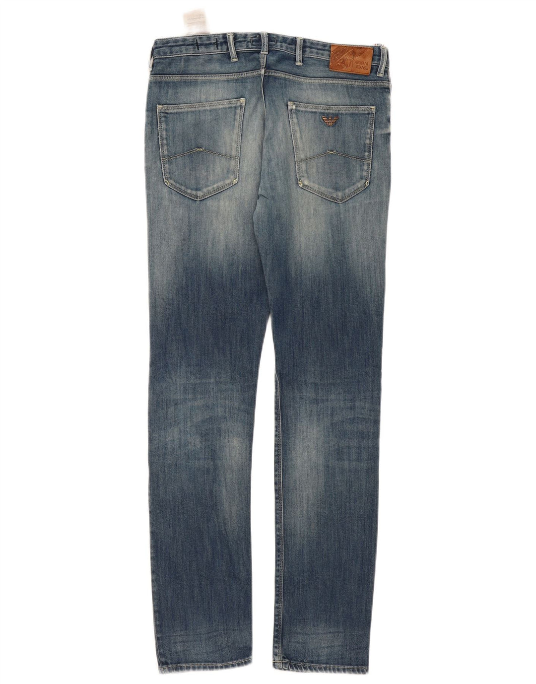 Damskie jeansy Armani Fitted Distressed Slim W32 L32 Niebieskie bawełniane