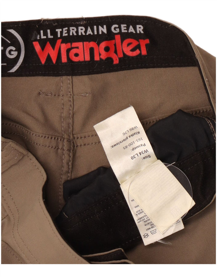 Spodnie męskie Wrangler Straight Cargo W34 L30 Beżowy poliamid