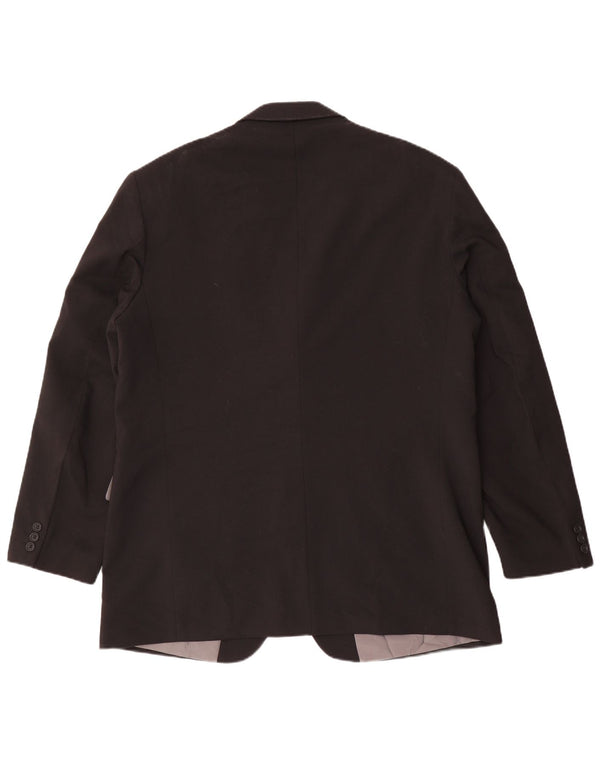 Marks & Spencer Męska marynarka zapinana na 3 guziki, UK 44 XL, czarny poliester