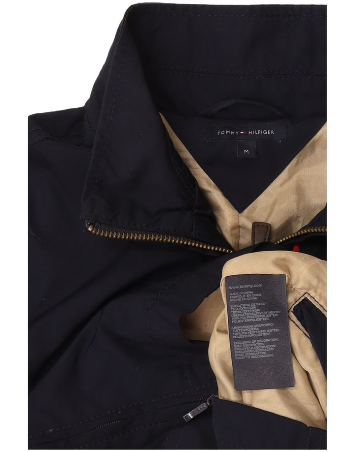 Damska krótka kurtka bomberka Tommy Hilfiger UK 12, średni granatowy poliester