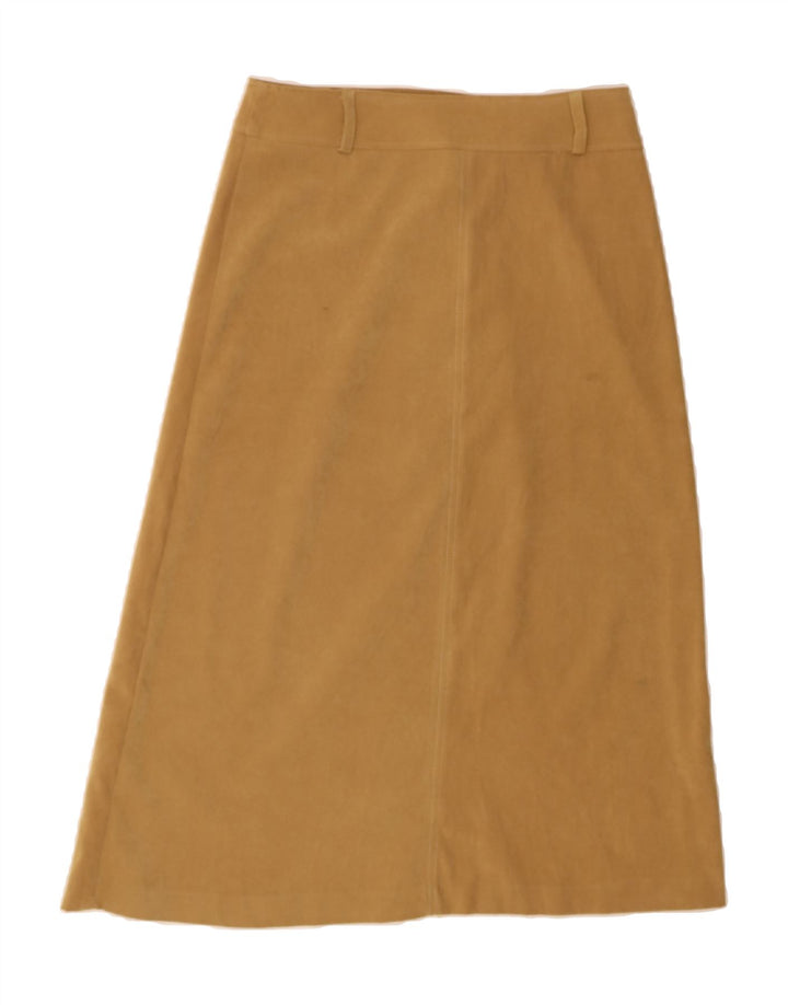 VINTAGE Womens A-Line Skirt UK 14 Medium W30 Brown Polyester Vintage Vintage and Second-Hand Vintage from Messina Hembry 
