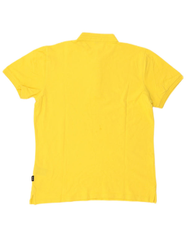 Liu Jo Mens Slim Fit Polo Shirt Large Yellow Cotton