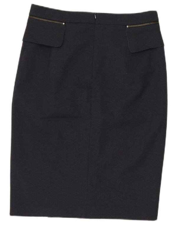 Oasis Womens Pencil Skirt UK 10 Small W28 Navy Blue Polyester