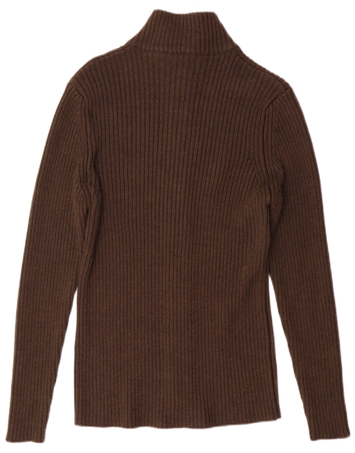 Męski sweter z grafiką North Sails, mały, brązowy, wełniany