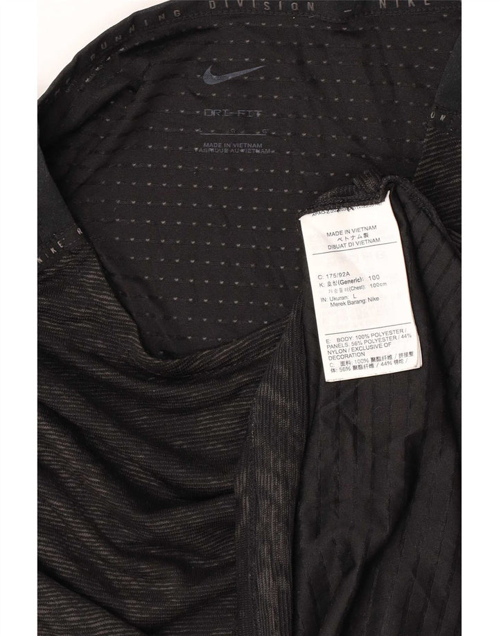 Damska koszulka Nike Dri Fit z abstrakcyjnym wzorem Top UK 14, duża czarna