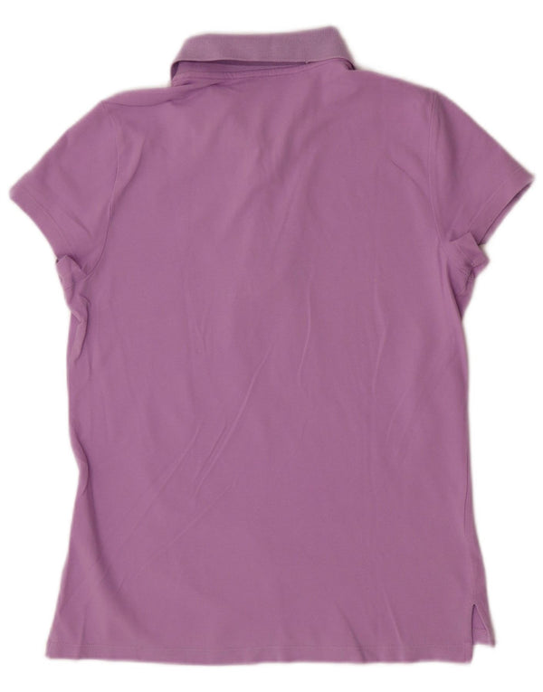 Damska koszulka polo Tommy Hilfiger UK 18 XL, fioletowa bawełna
