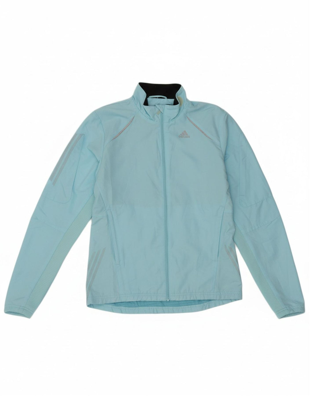 ADIDAS Womens Clima Proof Tracksuit Top Jacket UK 10 Small  Blue Polyester