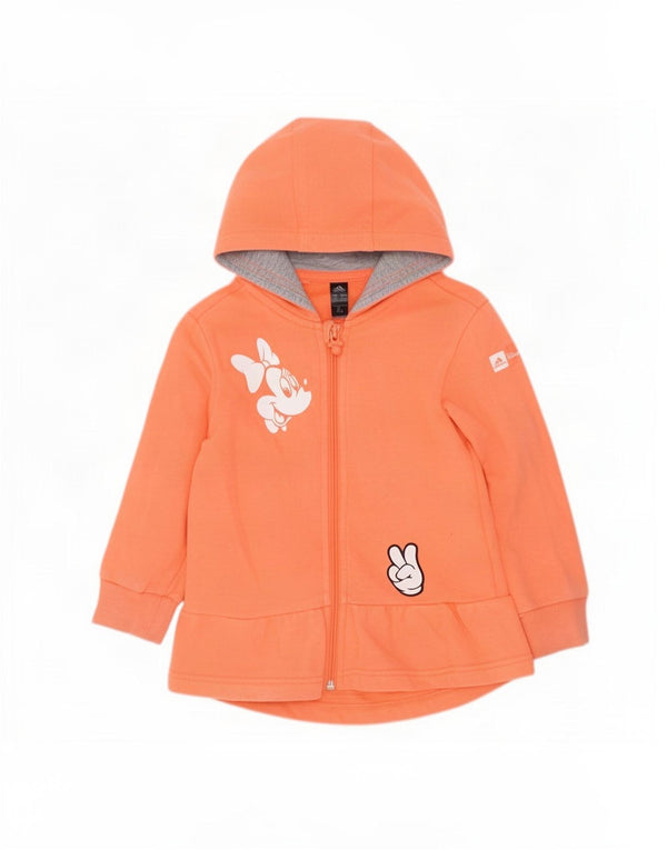 Adidas Baby Girls Disney Graphic Zip Sweter Z Kapturem 18-24 Miesięcy Pomarańczowy