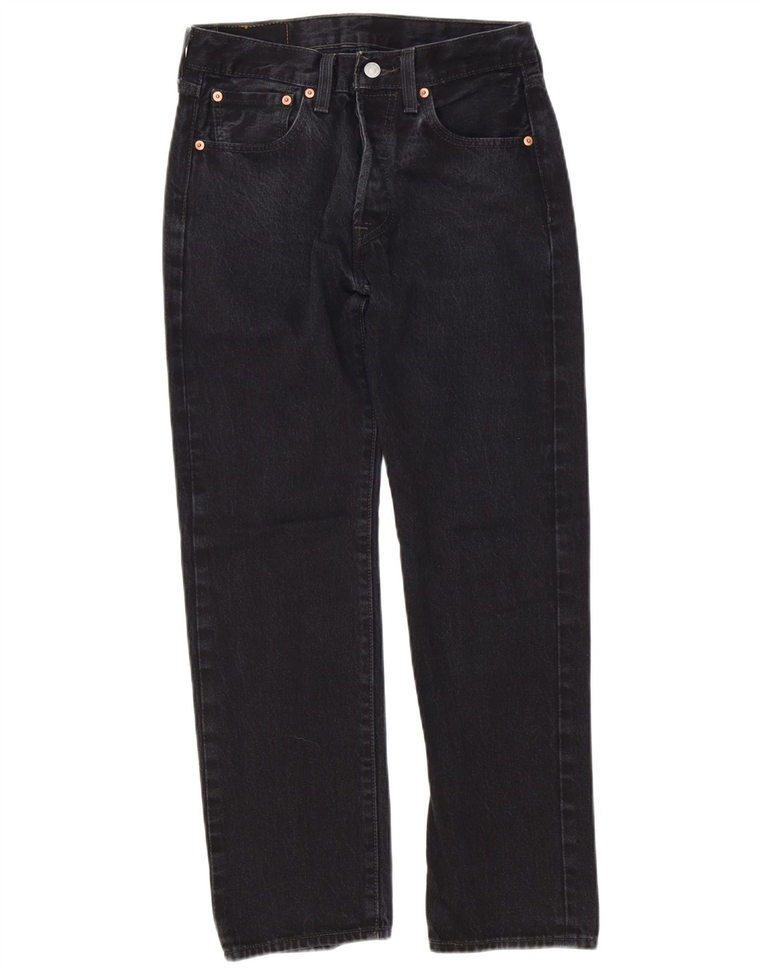 Męskie dżinsy Levi's 501 Straight W29 L30 Czarna bawełna