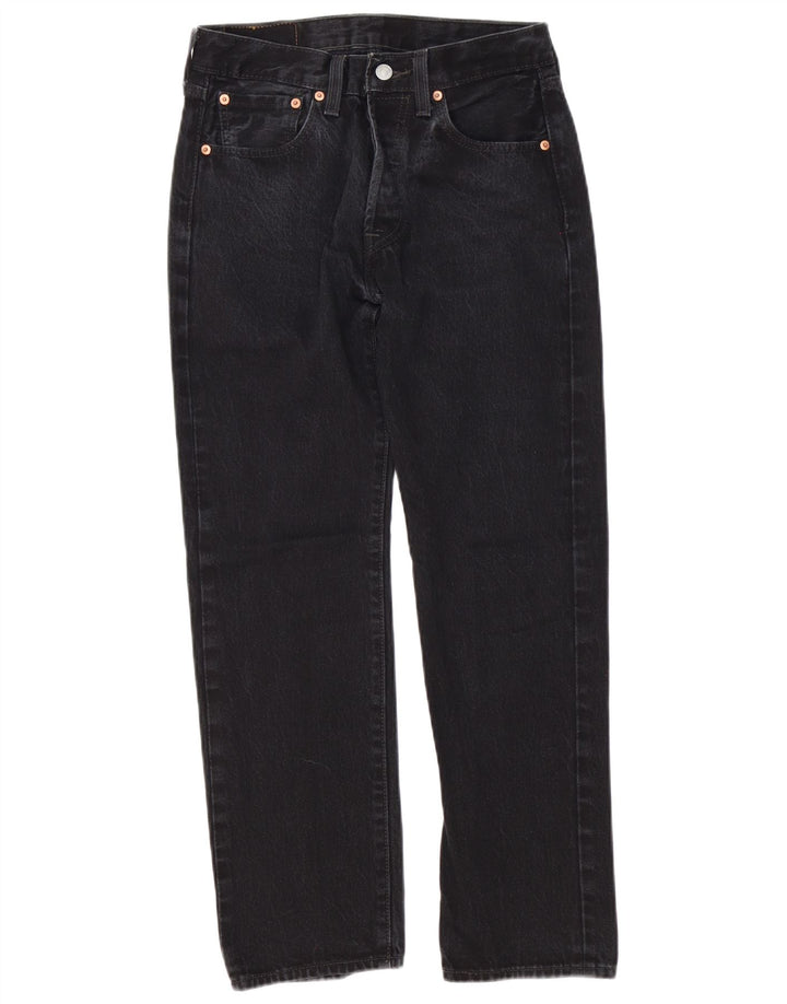 Męskie dżinsy Levi's 501 Straight W29 L30 Czarna bawełna