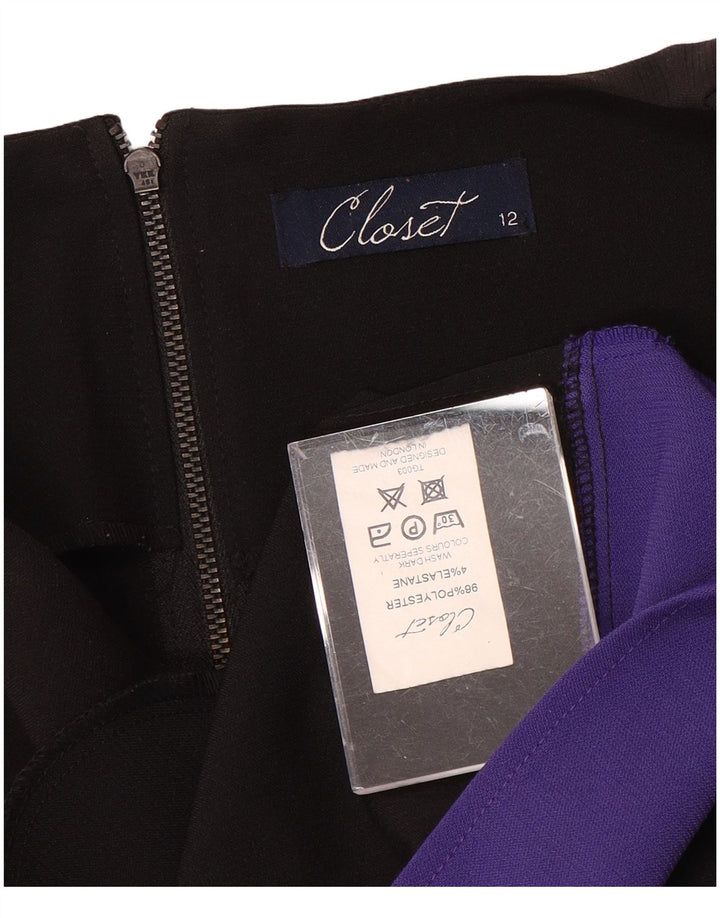 Damska sukienka o linii A bez rękawów CLOSET UK 12 w kolorze średniej czerni