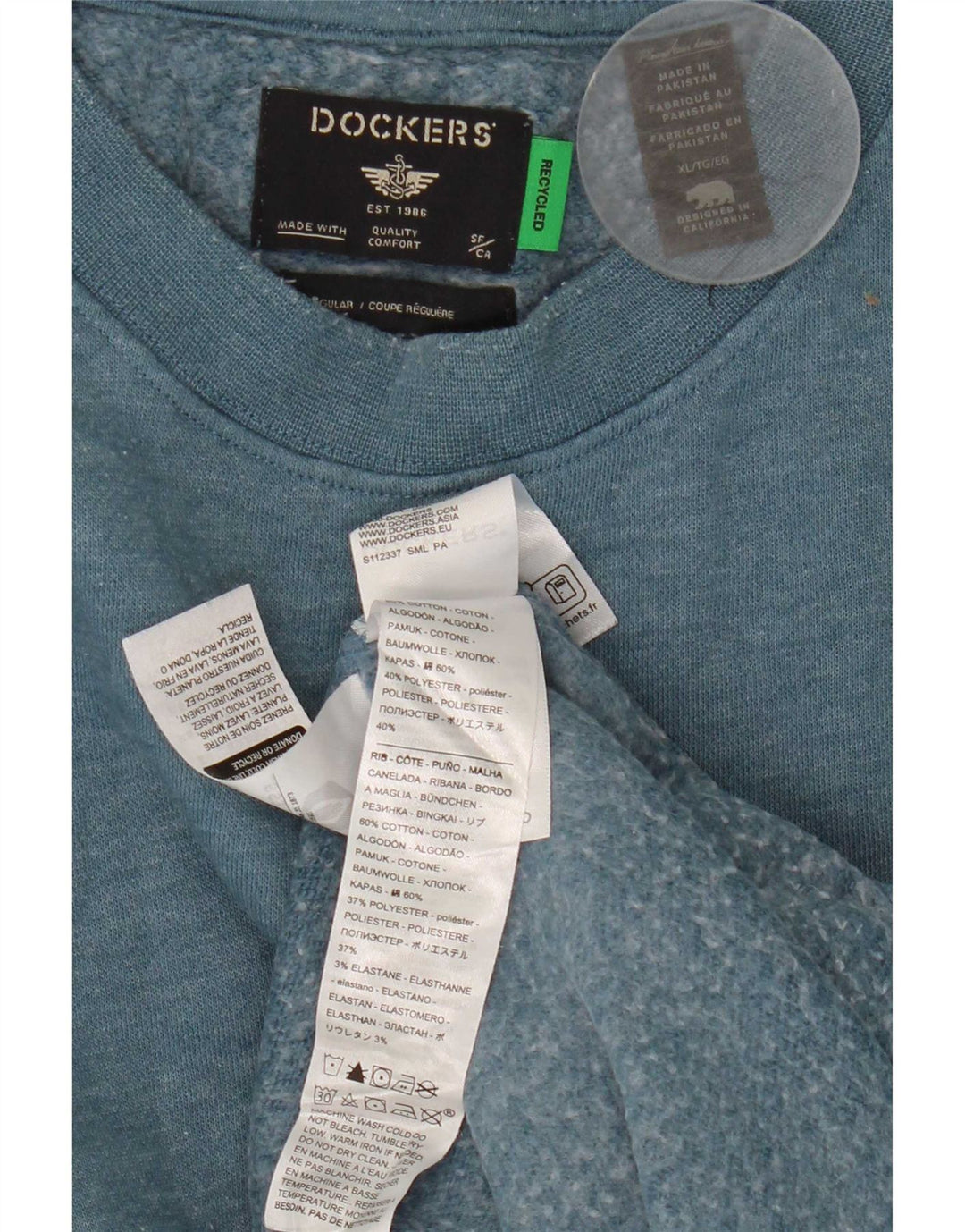 Męska bluza Dockers XL, niebieska, bawełniana