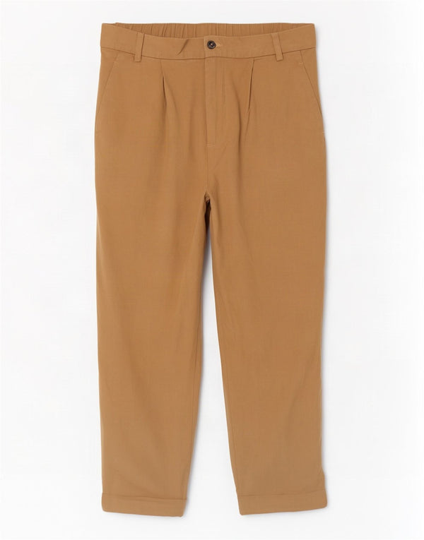 Damskie zwężane spodnie chino z wysokim stanem Zara XS W24 L21 Beżowe