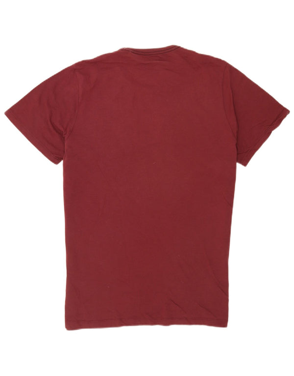 Męski T-shirt z grafiką Jack & Jones, duży, bordowy, bawełniany