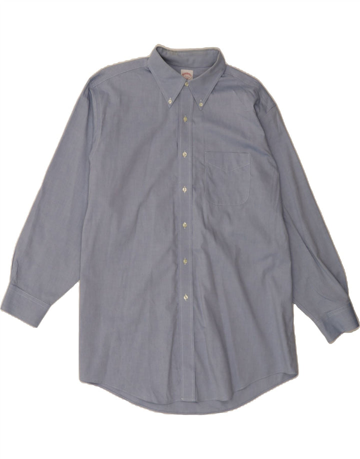 BROOKS Mens Shirt Size 17 2/3 XL Blue Cotton Vintage Brooks and Second-Hand Brooks from Messina Hembry 