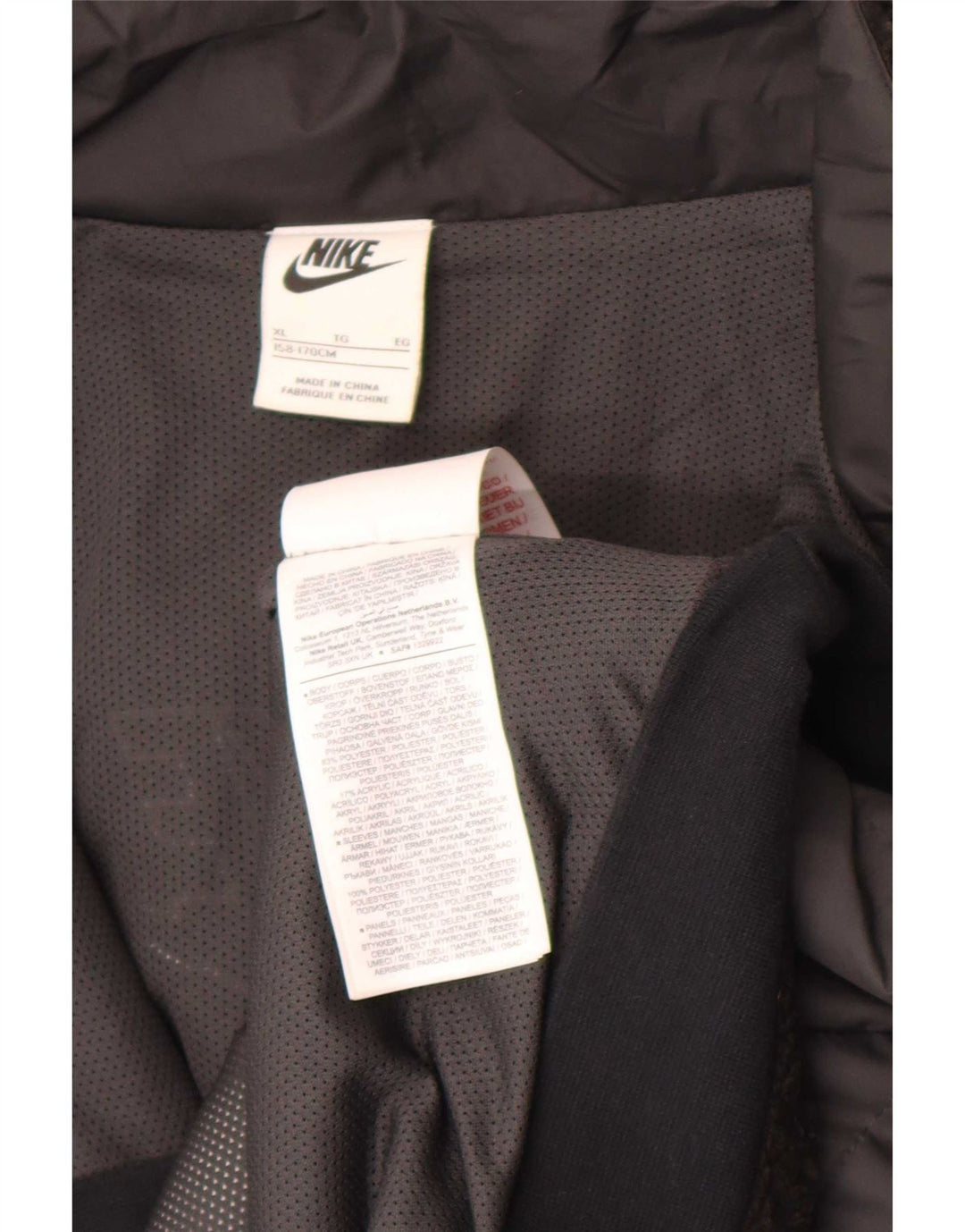 Chłopięca kurtka polarowa Nike, 13-14 lat, XL, czarna, poliestrowa