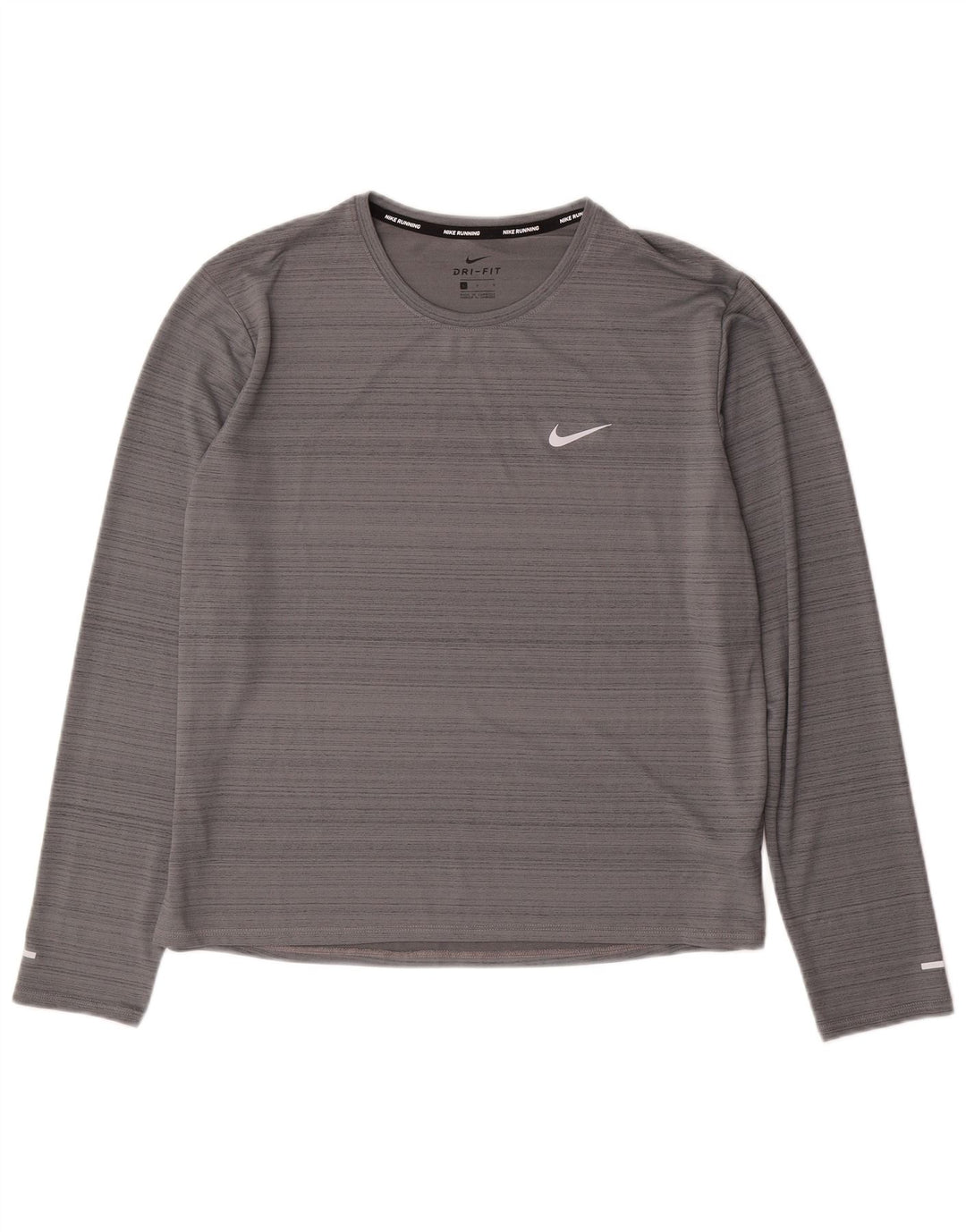 Męska koszulka Nike Dri Fit z długim rękawem, duża, szara, nakrapiana, poliester