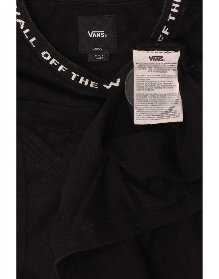 Męski T-shirt z grafiką Vans, duży, czarny, bawełniany