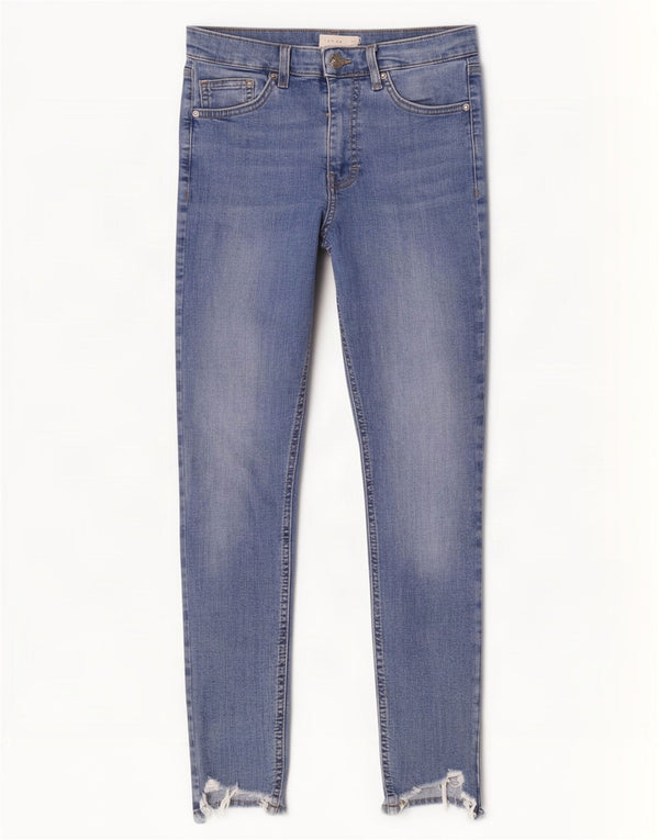 Topshop Damskie jeansy Jamie Skinny W26 L26 Niebieski poliester