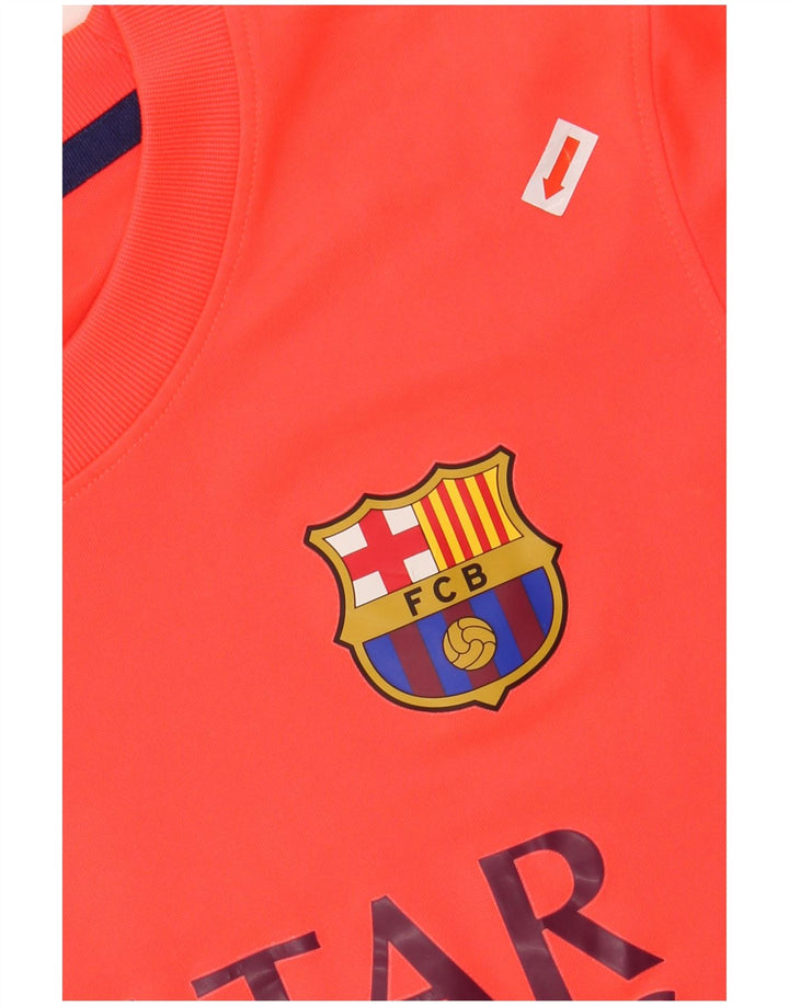 Chłopięcy T-shirt z grafiką NIKE Barcelona 10-11 lat, średni pomarańczowy