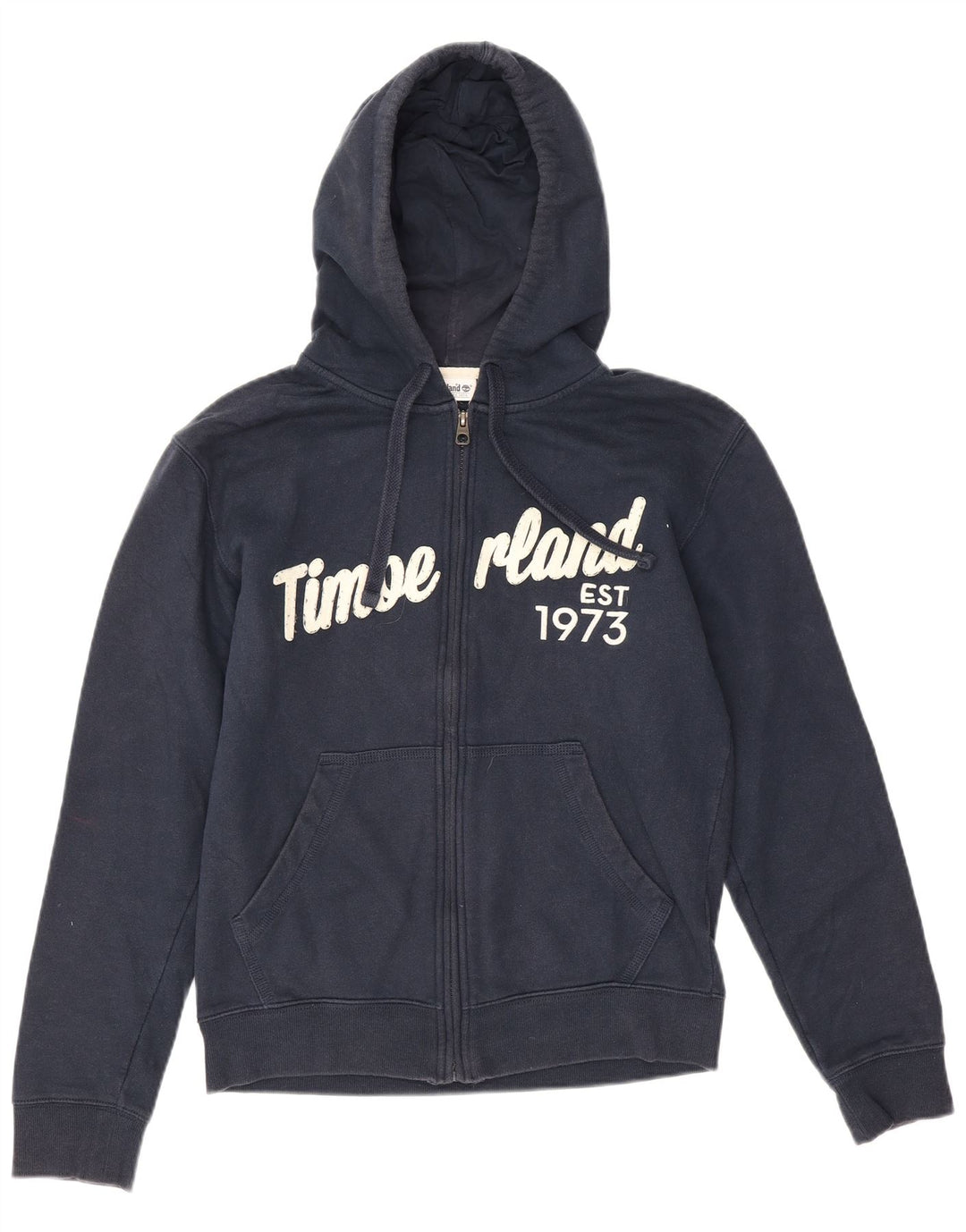 Męski sweter z kapturem i zamkiem błyskawicznym Timberland, mały, granatowy