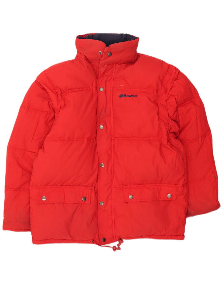 LOTTO Mens Loose Fit Reversible Padded Jacket UK 38 Medium Navy Blue