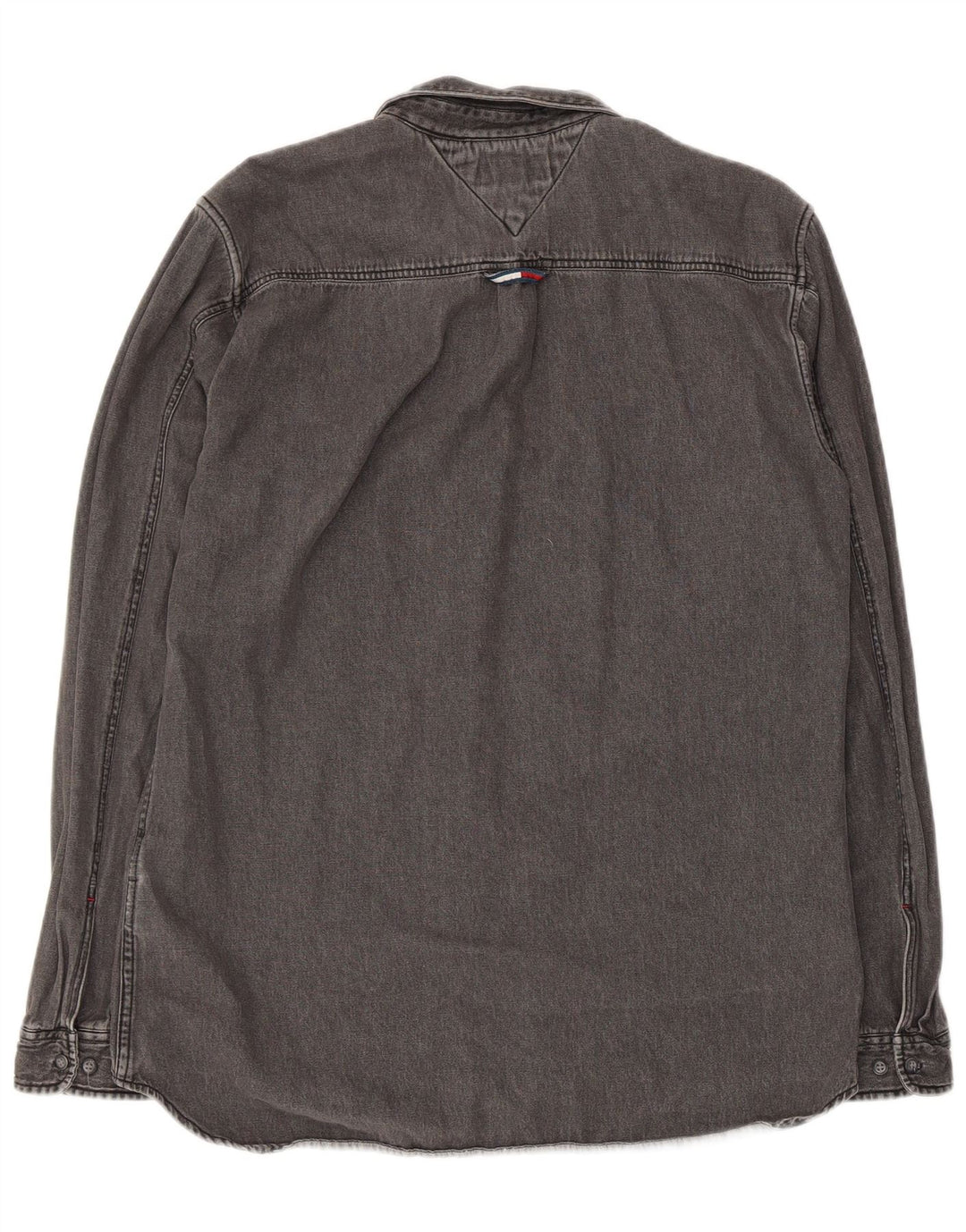 Męska koszula dżinsowa Tommy Hilfiger o regularnym kroju, duża, szara, bawełniana