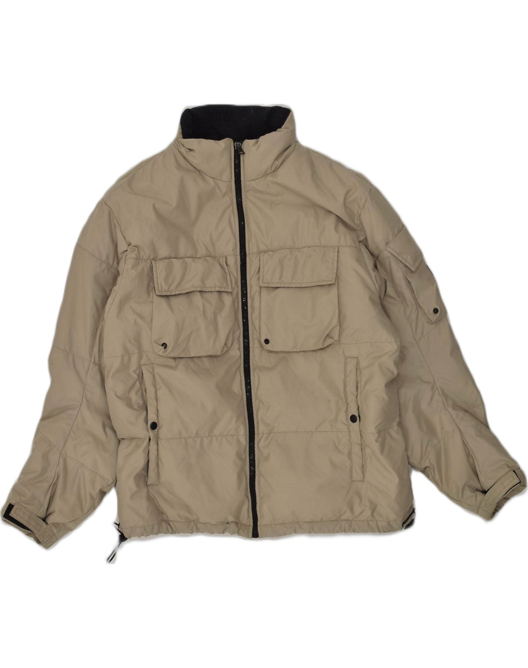 PEPE JEANS Męska ocieplana kurtka UK 36 Small Beżowy poliester