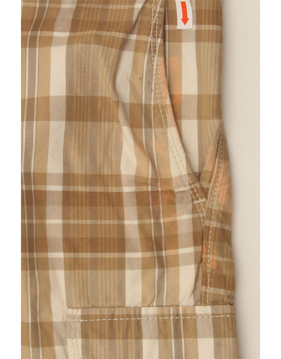 DOCKERS Mens Cargo Shorts W38 XL Brown Check Cotton Vintage Dockers and Second-Hand Dockers from Messina Hembry 