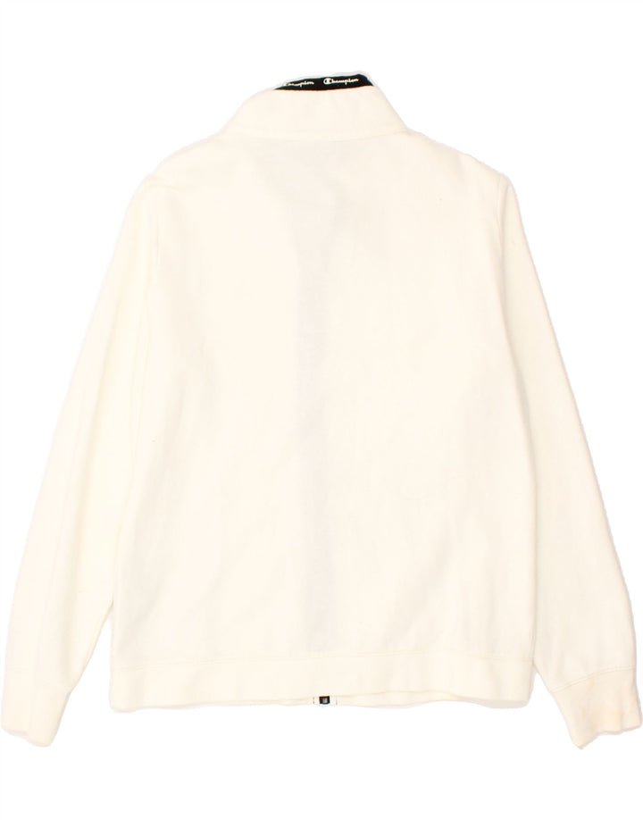 CHAMPION Womens Tracksuit Top Jacket UK 18 XL White Cotton Vintage Champion and Second-Hand Champion from Messina Hembry 