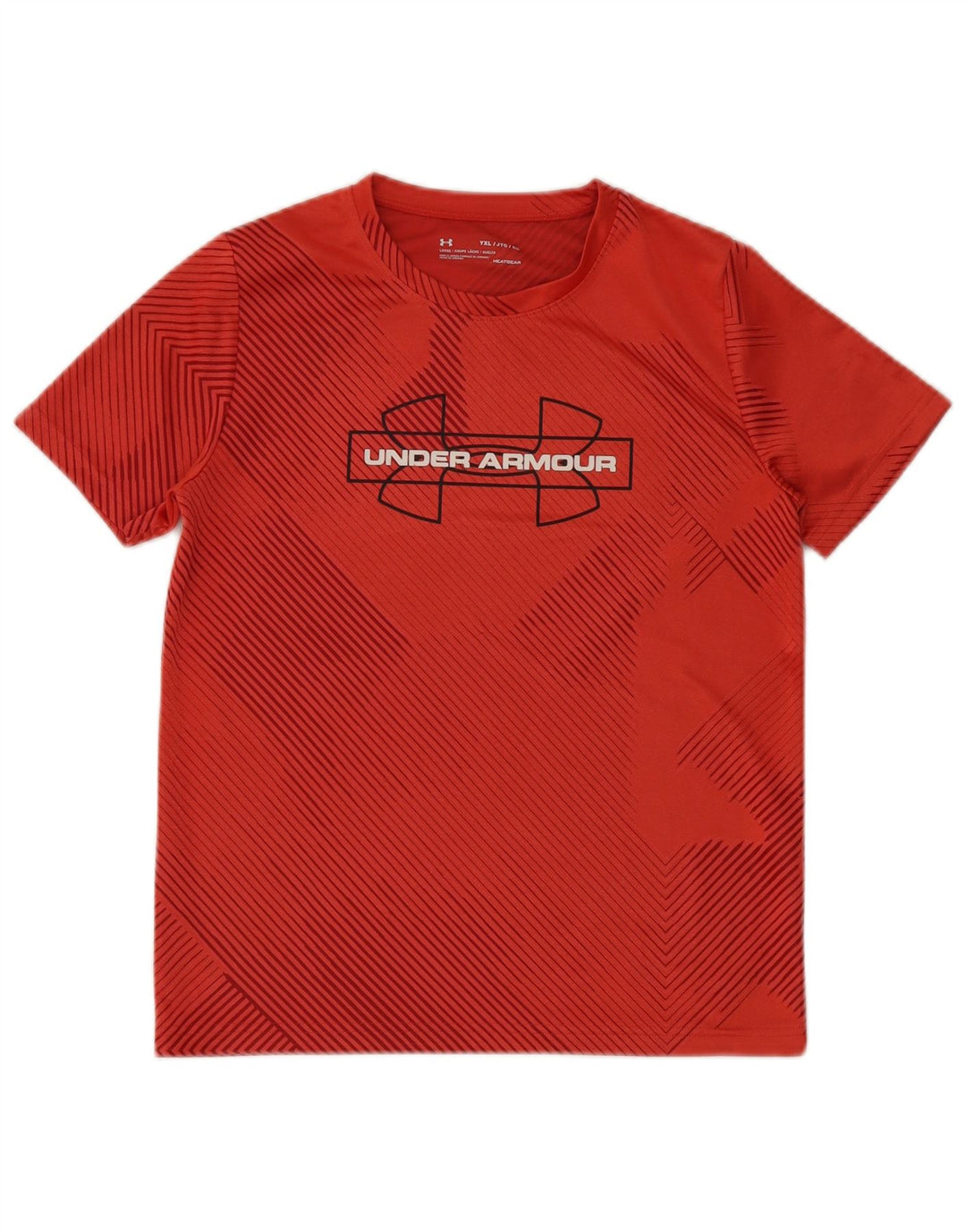Chłopięcy T-shirt z grafiką UNDER ARMOUR Heat Gear na 13-14 lat w czerwone paski