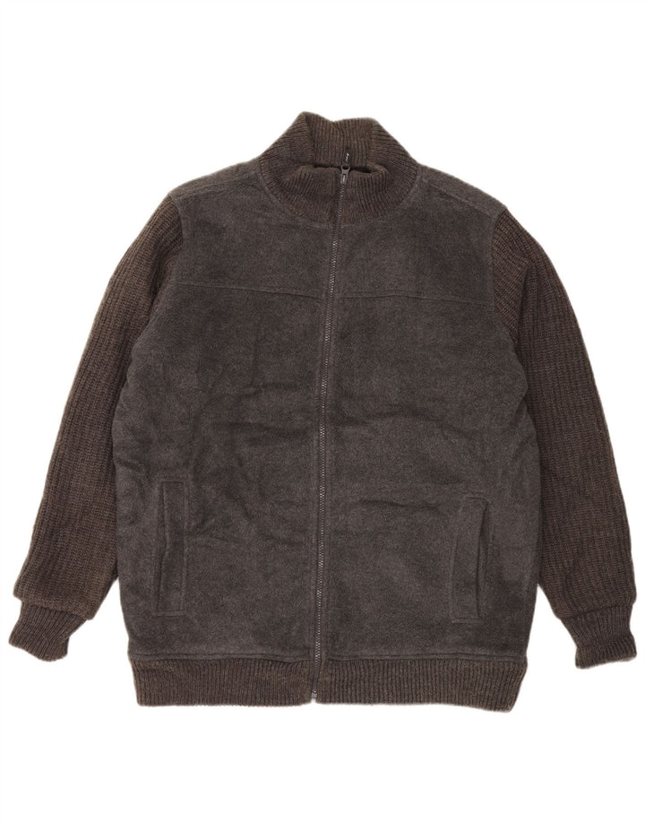 Męska kurtka polarowa James Pringle z zamkiem błyskawicznym o regularnym kroju UK 38, średnia szarość