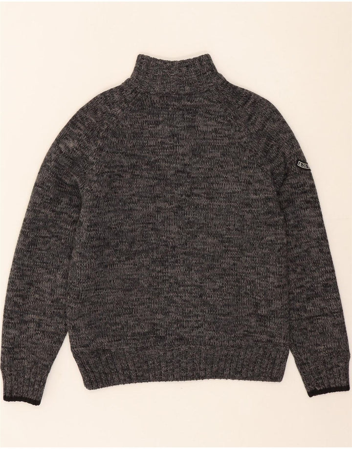 LERROS Mens Cardigan Sweater Medium Grey Flecked Vintage Lerros and Second-Hand Lerros from Messina Hembry 