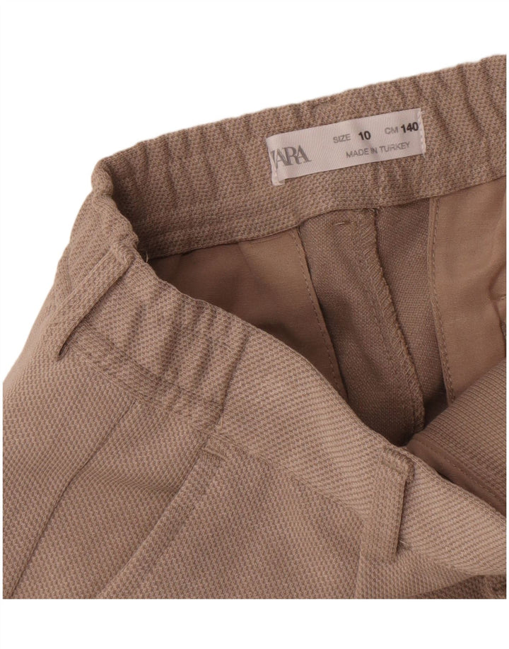 Spodnie chino chłopięce Zara 9-10 lat W26 L23 beżowy poliester