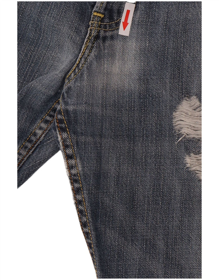 Męskie jeansy Levi's 501 w trudnej sytuacji W32 L28 Niebieska bawełna
