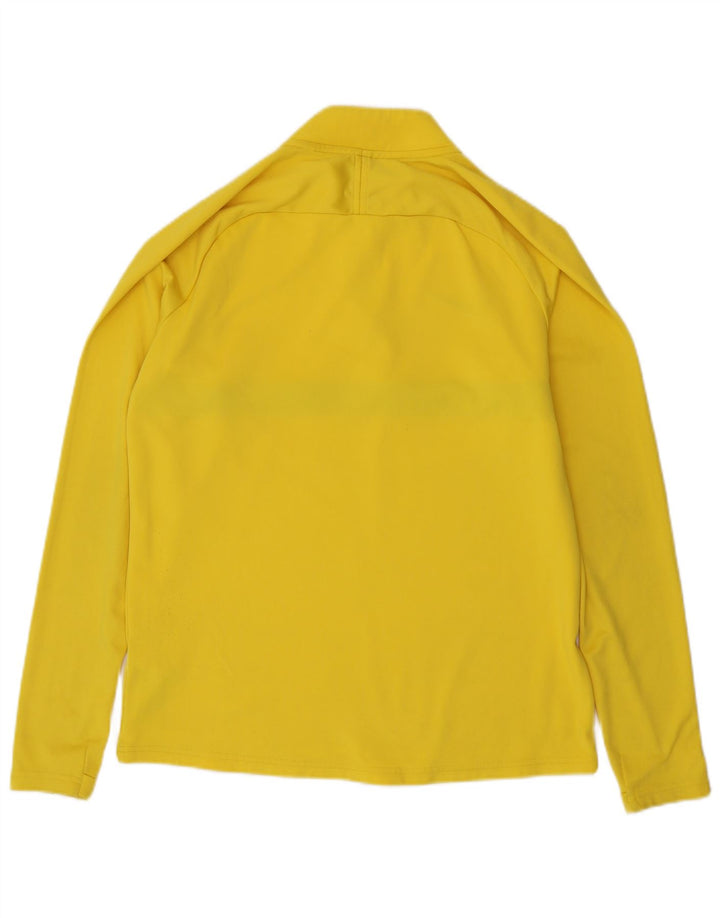 Męski dres Nike Dri Fit z zamkiem błyskawicznym na szyi i średnim żółtym blokiem kolorów