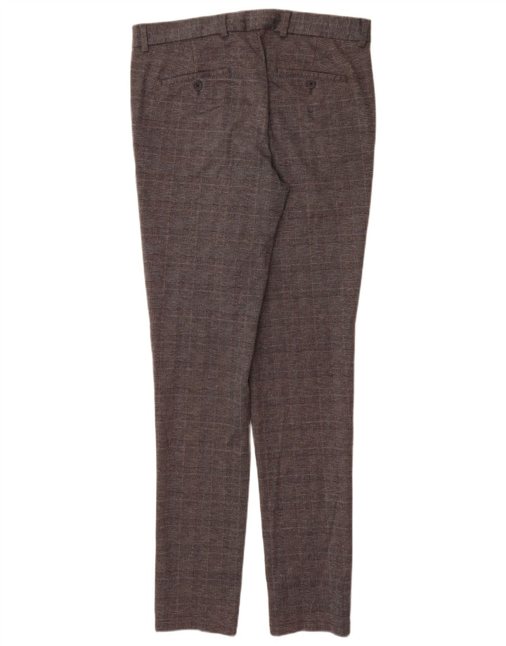 Męskie spodnie typu slim chino Jack & Jones W32 L34 Szary poliester w pepitkę
