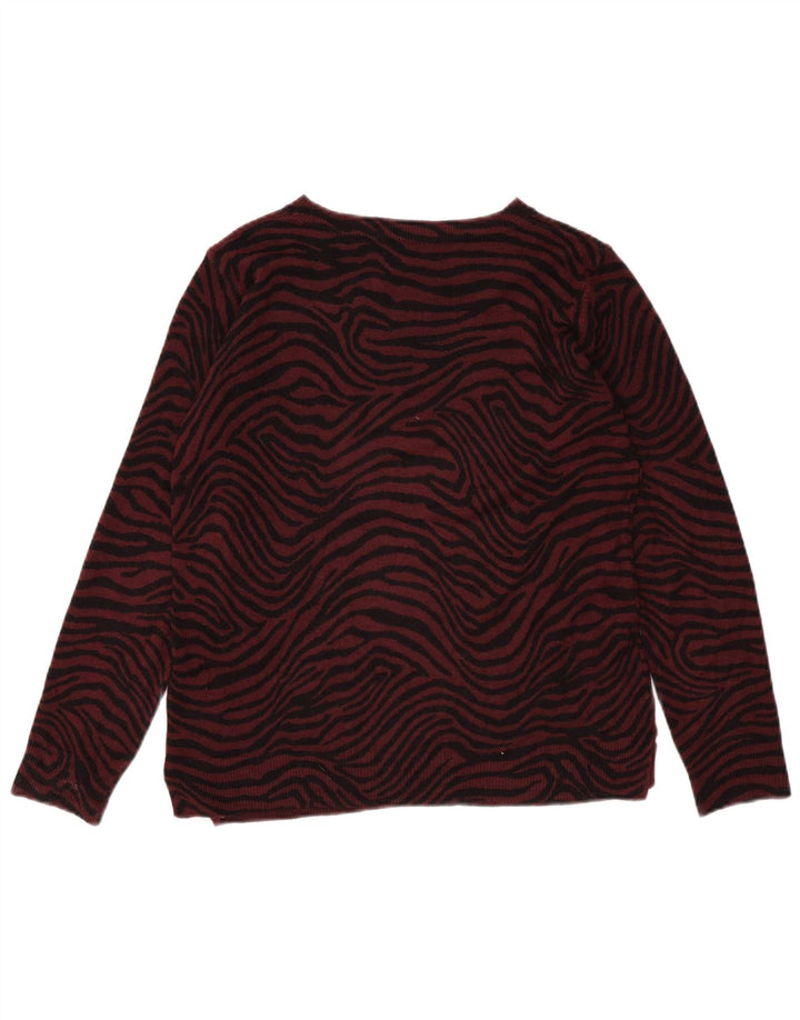 Marks & Spencer Damski sweter z dekoltem w łódkę, UK 14, średni burgund