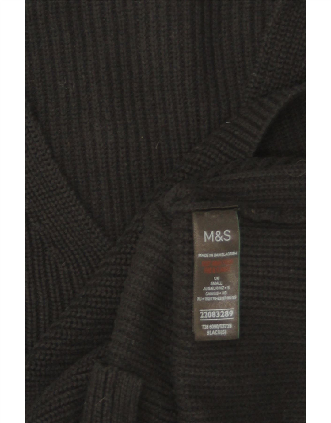 Marks & Spencer Damski sweter oversize z dekoltem w kształcie litery V, UK 10, mały, czarny