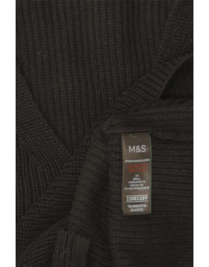 Marks & Spencer Damski sweter oversize z dekoltem w kształcie litery V, UK 10, mały, czarny