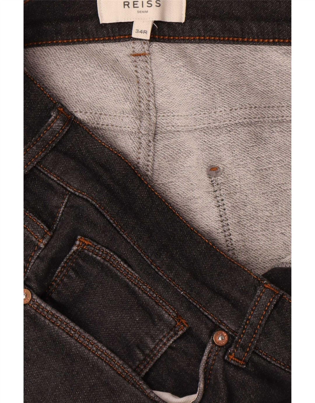 Jeansy damskie Reiss W34 L30 Czarne bawełniane