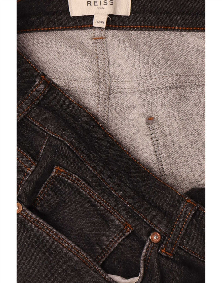Jeansy damskie Reiss W34 L30 Czarne bawełniane