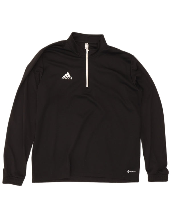 Dres męski Adidas Aeroready z zamkiem błyskawicznym na szyi, top XL, czarny poliester