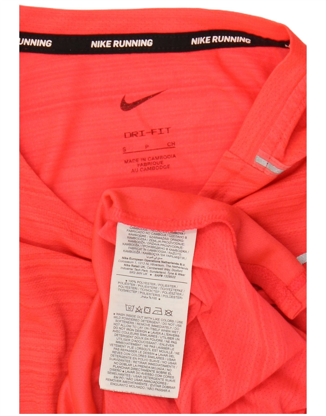 Męski T-shirt Nike Dri Fit z poliestru w małe czerwone paski